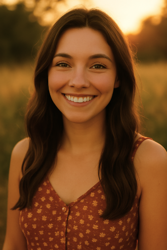 Lauren, portrait at sunset.